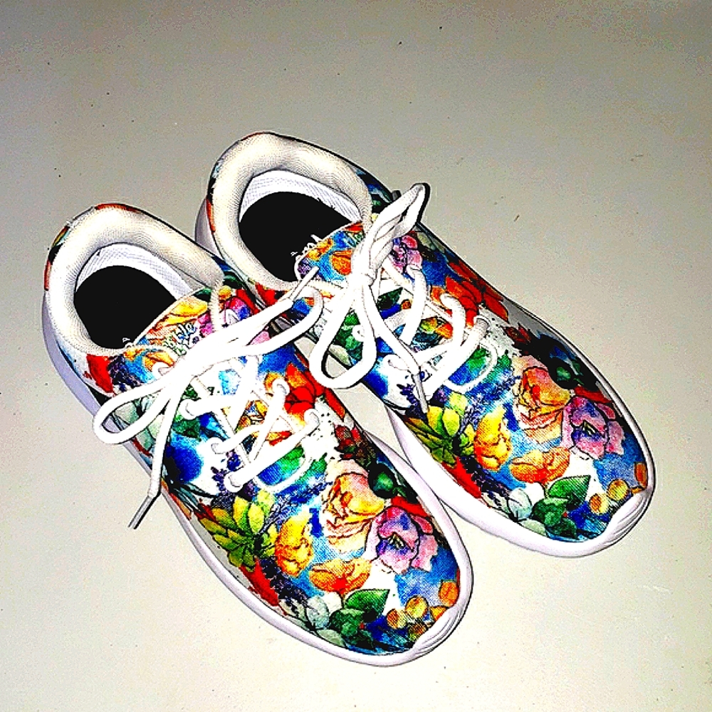 Yes We Vibe watercolor flower shoes